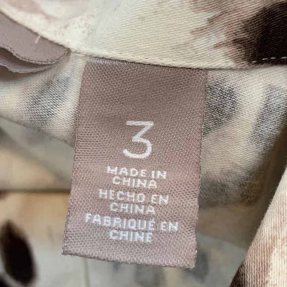 Chico's Long Sleeve Leopard Button Down Jacket Size 3 = XL Animal Print Top - Picture 4 of 14